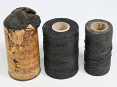 Antique Williams Briggs Dundee Golf Club Makers tube of Bitumen, with two golf club black thread