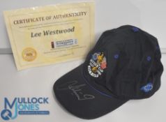 2006 Ryder Cup Autographed Cap: signed by Lee Wetwood to the peak, made by Level 4 London and Hong