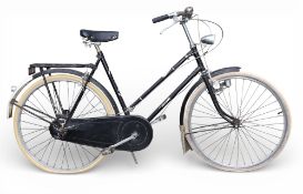 Unusual Bata Ladies Bicycle, with Sturmey Archer 3 speed gears, luggage rack, untested dynamo