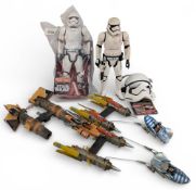 Star Wars Toys to include two large storm troopers, one boxed, a storm trooper mask, carded, 3 pod