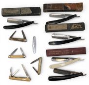 Vintage Penknives and Cutthroat Razors: maker’s knives inc Witness, Rothers, Cutlers Ltd,