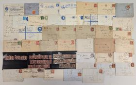 GB Postal History Covers, Victorian Stamps, with noted items of Bengal 99th Reg cover with QV six