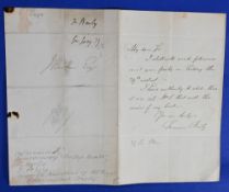 Letter from an Astronomer - handwritten and signed by Francis Baily (28 April 1774-30 August 1844)