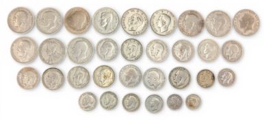 GB 50/50 Silver Coin Collection: florins, sixpence, shillings etc, a large collection, better than