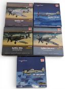 5x Hobbymaster Miniature Diecast Airplanes: 1:48Ha7104 Spitfire XIVe, HA7602 Spitfire PR.XIX, HA7101