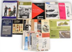 A selection of Military themed hardcover and paperback books and publications to include Men-at-Arms