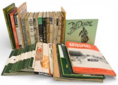 A selection of Motoring themed hardcover and paperback books and publications to include F W