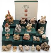 Collection of Harmony Kingdom handmade boxes, with boxed examples of 2499 Jewels of The Wild,