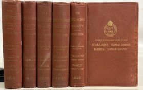 1918-1922 Shire Horse Stud Books, 5x Volumes of reference guides of stallion's mares from the