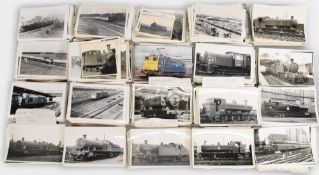 Approximately 2000 mainly black and white privately taken railway/train photographs, all in
