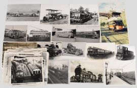 A collection of 150+ transport and military photographs, including Railway, Buses, Cars, etc. all in