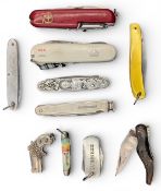 Collectable Penknives & Pipe Tools: a gun shape knife, a French wooden shoe, Guinness, Blackpool