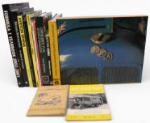 A selection of Motoring themed hardcover and paperback publication to include ERA – The History of