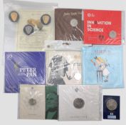 Collectable Change Checker: 50 pence coins, sealed packets of Charles Babbage, Alices Adventures