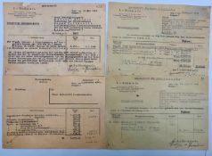 WWII The Holocaust: Expropriation of the property of Eugen Rothschild, four typewritten documents on