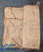 WW2 Period Canvas Sleeping Bag Roll with white stencilled inscription - Col D L Duncan Indian Army