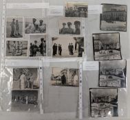 WWII Malta Group of 14 black and white Military Photographs, two showing the visit of George VI,