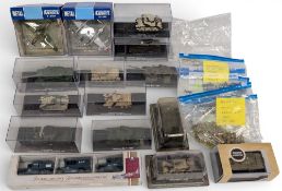 Military Models and Figures: Atlas models tanks, Raf ground crew diecast set Lledo, Metal Armour 1: