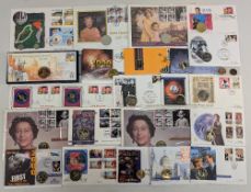 World Stamp and Coin Covers Mercury: from St Helena, Kiribati, Falklands, United Nations,