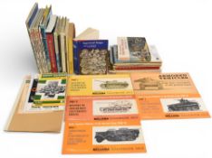 A selection of Motoring and Military themed hardcover and paperback books and publications to