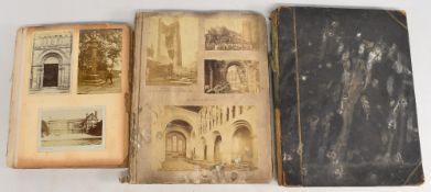 An album of 130+ Victorian church postcards and two scrapbooks of approximately 250 Victorian church