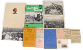 Shropshire ephemera and collectables to include a folder of Shrewsbury School prints by J M