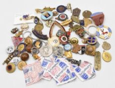 Selection of Enamel Badges featuring Life Saving, ATC, British Legion, Wembley 1924, Women's