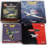 4x boxed Corgi - The Aviation Archive: 1:72 x 3 and 1:144 x 1, PR99417USMC UMSB-231, AA36502