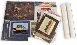 A collection of train/railway prints, framed photographs and posters, all in excellent condition