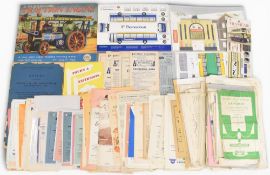 Transport related leaflets, timetables and cut out assembly models to include a c1950 Fairground