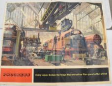 An original Terence Cuneo for British Railways ‘Progress’ Poster, printed by Waterlow & Sons,