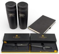 Land Rover Promotional Sales items: two drinks bottles - with Land Rover Above and Beyond logo, a