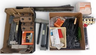 Hornby OO Gauge Quick Fit Buildings Bridges, gauge master controller model DS, Peco straight