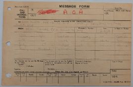 The Siege of Malta (2nd WW) Message to Air Operations Centre Malta, No.9 heavy mobile wireless