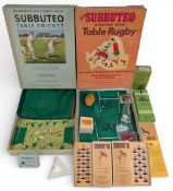 Subbuteo Cricket and Rugby Sets, the Cricket Club Edition, extra accessories inc sight screen, looks