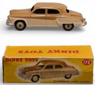 Dinky Toys 172 Studebaker land cruiser having a cream lower body and light tan upper body with cream