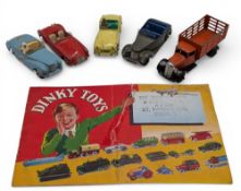 Dinky Diecast Toys: Triumph TR2 touring car, Sunbeam Alpine competition car, Armstrong Siddeley,