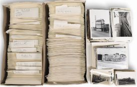 Approximately 1500 mainly black and white privately taken railway/train photographs, all in