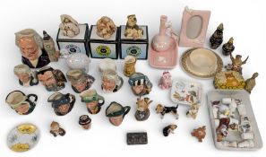 Collectable China Ceramics, 9x miniature Royal Doulton Toby Jugs, a John Doulton Collectors Club