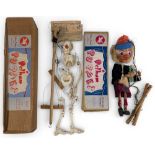 2x Early Vintage Pelham Puppets boxed, to include SL Skeleton, Macboozle - both with used boxes