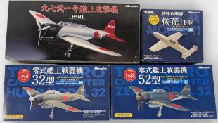 Marushin Japanese metal unmade 1:48 Scale Aircraft Kits, 5480 type zero carrier fighter model 52,