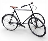 Scarce Two Front Wheel Tricycle c1950 - after Jack Taylor tricycles: has been heavily overpainted,