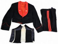 Royal Army Ordnance Corps Uniform Mess Dress, Group Photograph 1982, framed crest, hand painted