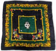 Vintage French Silk Scarf - Nicole De Beauvoir Ladybirds 90cm