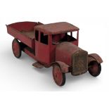 An uncommon Vintage Triang Toys made pressed steel / tinplate 'Tipper' wagon / truck / lorry. The
