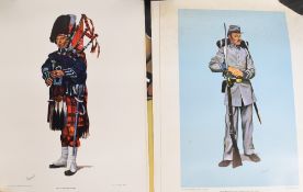 Military uniform, military and a breed of sheep posters, all in VG-G condition