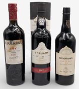 3x Bottles of Port: Cockburns LBV 2015 - W & J Graham’s 2005 late bottled, Malvedos 1996 vintage