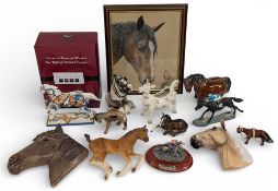 Horse, Cow and Donkey Collectables Figures - with a Beswick 915 foal, Beswick Daisy the cow planter,