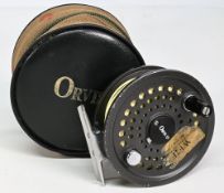 Orvis Battenkill Disc 7/8 alloy fly reel made in England, 3 3/8” perforated spool/frame, 2 screw