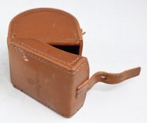 House of Hardy ‘D’ block leather reel case depth 2 ¾”, length 3”, width 1” approx. – perfect fit for